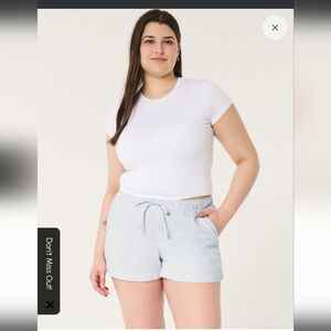 Hollister Ella Adjustable Rise Linen Blend Shorts Size Small